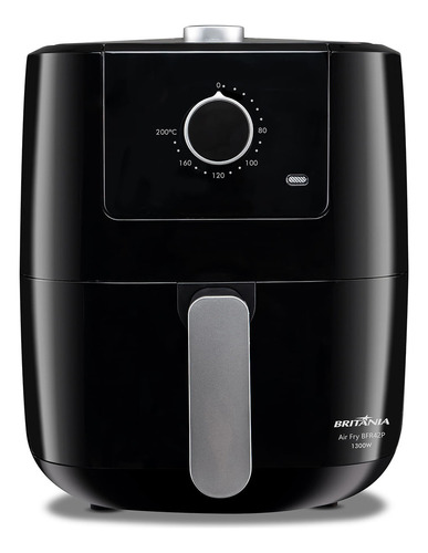 Fritadeira Air Fryer Britânia 3l 1300w Bfr42p Antiaderente Cor Preta 110v