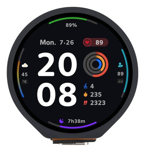 Kit Esp32-s3 Pantalla Táctil Lcd Redonda 240x240 Qmi8658 Imu