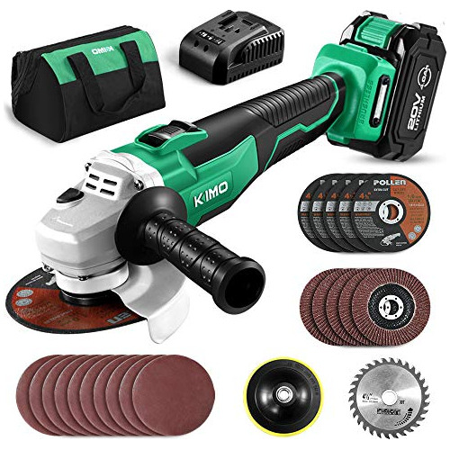 Kimo 5 Brushless Cordless Angle Grinder Inch Rpm Ah Ion 0c