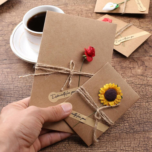 Imagem 7 de 8 de Cartões Criativos Do Presente Do Girassol 12pcs Para O Natal