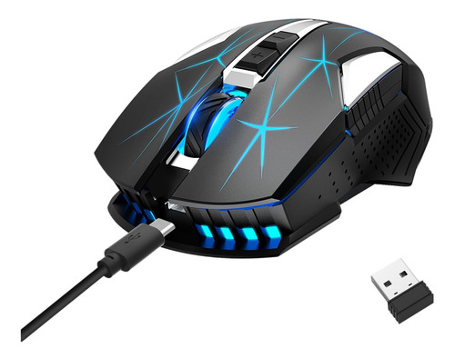 Mouse Inalámbrico Para Juegos De 2,4 G Con Batería Incorpora