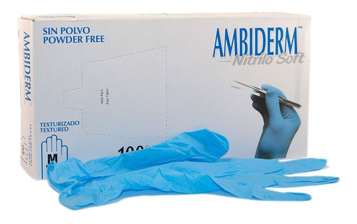 Guantes Nitrilo Soft Ambiderm Caja 100 Piezas Envío Gratis