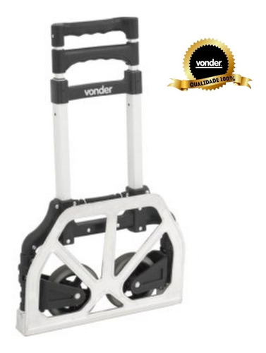 Carrinho Aluminio Dobravel Com Cabo Telescópico 60kg Vonder