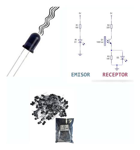 Diodo Infrarrojo Receptor Pack 100 Piezas