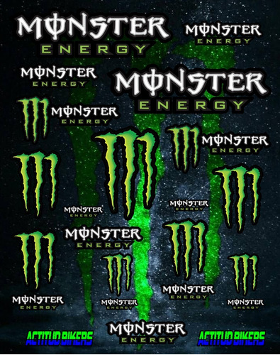 Kit De Stikers Monster Energy