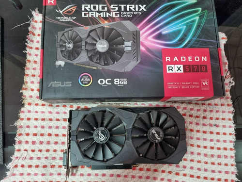 Placa De Video Amd Asus Rog Strix Radeon Rx 570 8gb Usada