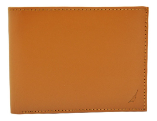 Nautica Cartera Bifold De Piel 31nueop005 Tan Caballero