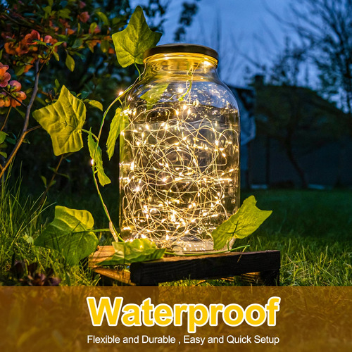 Paquete De 6 Luces De Hadas Led 20 Luces 7 Pies Impermeables