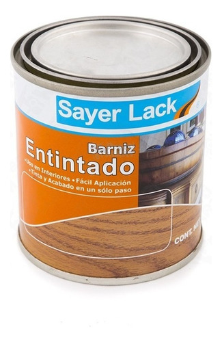 Barniz Entintado Caoba Clásico 250 Ml Laca Sayer Lt-0119.10 Acabado Brillante