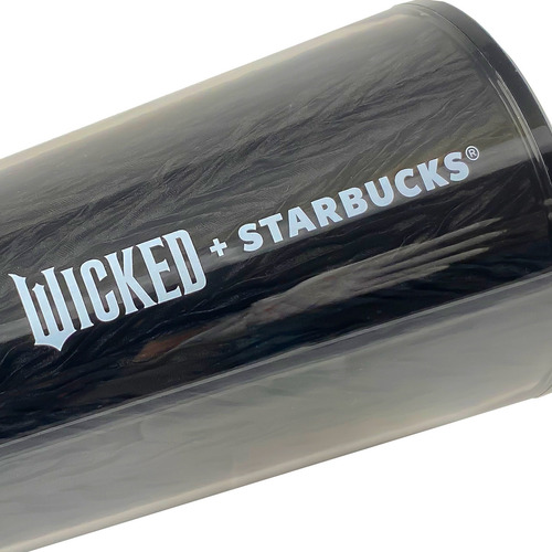 Vaso Starbucks Tumbler Wicked Defy Gravity Brilla Oscuridad Color Negro
