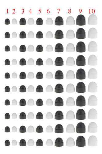 2x 10pcs M6 M8 Negro Domo Perno Tuerca Tapas De Protección