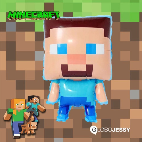 Globos Minecraft Kit De 5 Globos Decorativos
