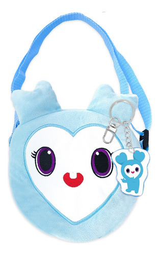 K-pop Lovely Twice Bolsa Cross Suave Color Celeste Con Llavero De Acrilico Moda 2024