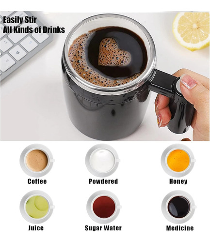 Taza De Agitación Automática Taza De Café De 380ml Con Tapa