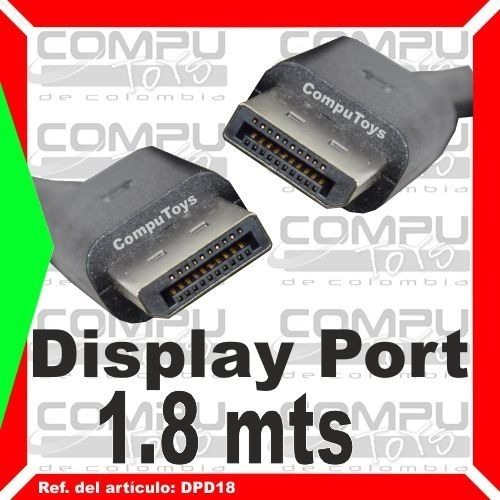 Cable 1.8 M Display Port Machos Ref: Dpd18 Computoys Sas