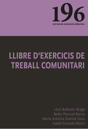 Llibre D'exercicis De Treball Comunitari (libro Original)