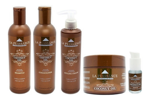 La Puissance Kit Coco Shampoo Enjuague Máscara Serum Crema