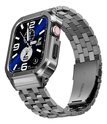 Malla De Ac.inox caja P apple Watch S 6 5 4 42 44mm Gris Spa
