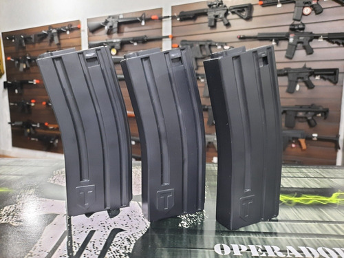Imagem 1 de 4 de Combo Airsoft 3x Carregador Magazine M4 Mid Cap Taitus Novos
