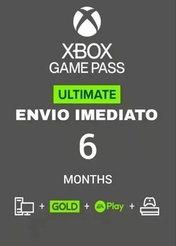 Xbox Game Pass Ultimate 6 Meses Código 25 Dígitos Xbox One