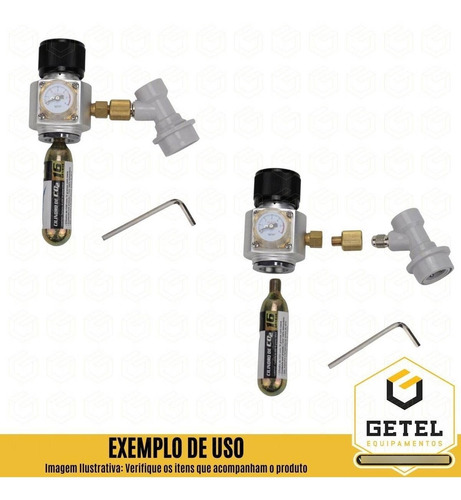Mini-reguladora Profissional De Co2 - Rosca 3/8 Capsula
