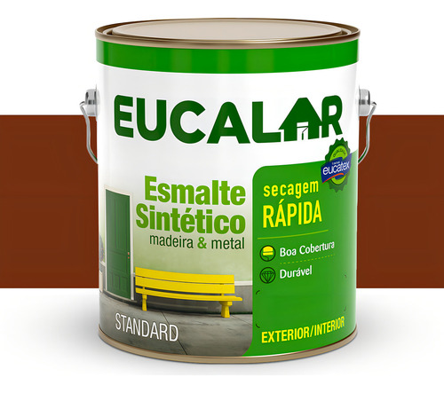 Tinta Esmalte Sintético Eucalar Tabaco 3,6l Eucatex