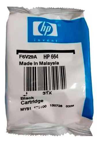 Cartucho Hp 664 Negro Deskjet Ink Advantage 1115-2134