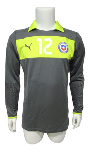 Camiseta Chile 2012/2014 Arquero Gris N° 12 Original Puma