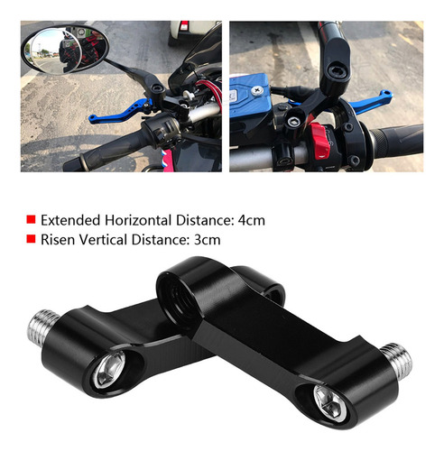 Extensor Montaje Elevador Para Espejo Retrovisor Motocicleta
