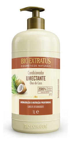 Condicionador Umectante Oleo De Coco 1l - Bio Extratus