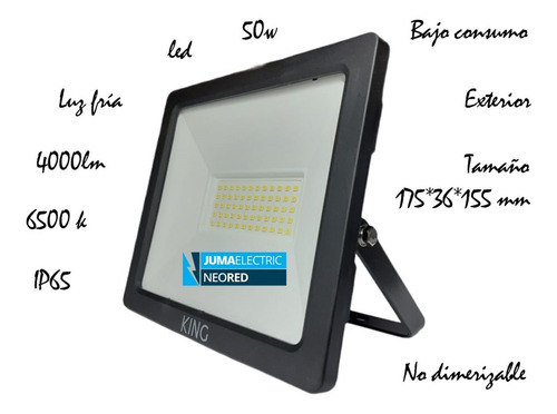 Imagen 2 de 6 de King Reflector Led 50w Blanco Frío 6500k