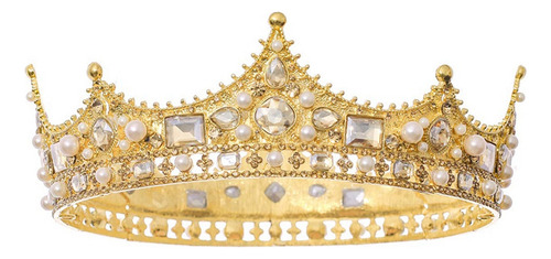 Tiara Barroca Con Diseño De King Crown Para Hombre, Accesori