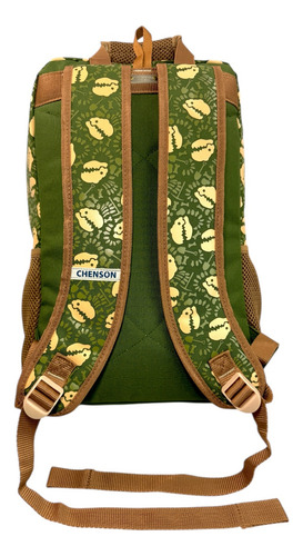 Mochila Dinosaurio Primaria Chenson Extra Grande Uso Rudo Verde Dinoland