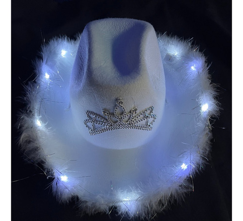 Sombreros Cowboy Cowgirl Led Corona Vaquero Carioca Top X 4