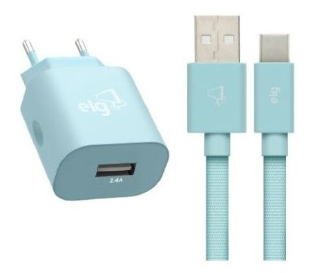 Imagem 2 de 4 de Kit De Parede Saída Usb Cabo Tipo-c 1 Metro Ktc10wlbe