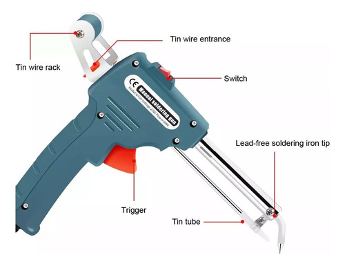 Pistola Automática Para Soldadura De Estaño 60w 110v
