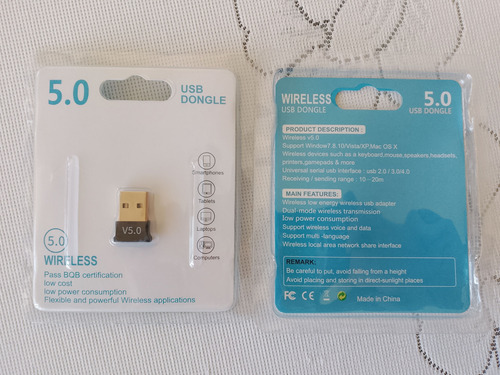 Adaptador Bluetooth 5.0 Usb Inalámbrico. Pc Mouse - Dongle