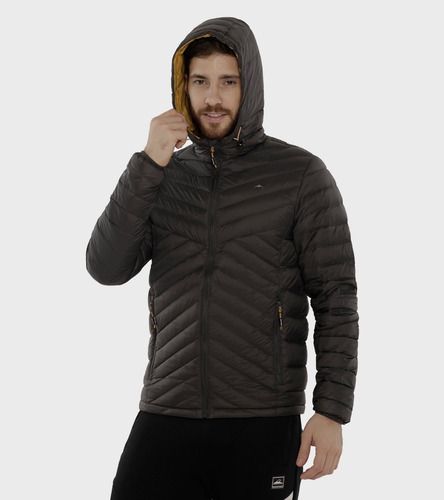 Campera De Pluma Montagne Hombre Neegan Con Capucha Duvet
