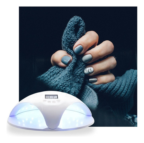 Lampara Uñas Led Uv 72w Doble Manos Secado Rapido Con Sensor