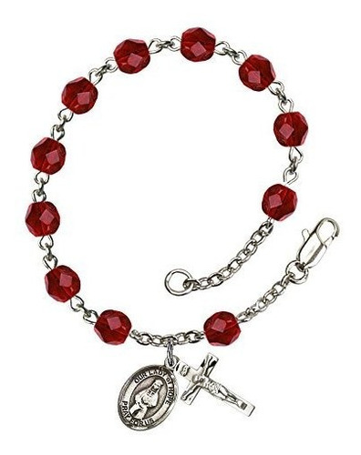 Ra De Dije - Our Lady Of Hope Silver Plate Rosary Bracelet 6