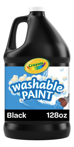 Pintura Lavable Crayola Para Niños - Negro (1 Galón), Sumi