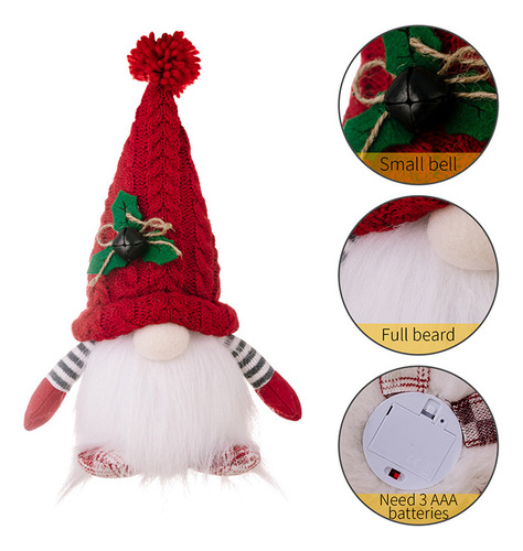 Muñeco De Gnomos De Peluche Navideño, Suave Y Bonito, Para F