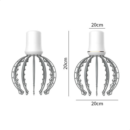 Massageador De Cabeça Elétrico Couro Cabeludo Capilar Polvo Cor Branco 127/220V