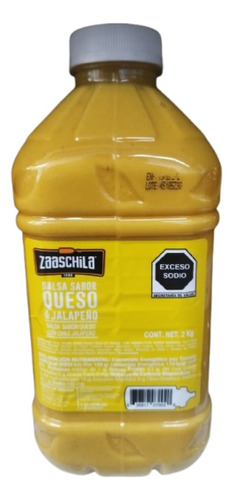 Pack 2 Salsa Sabor Queso Y Jalapeño 2kg C/u Zaaschila
