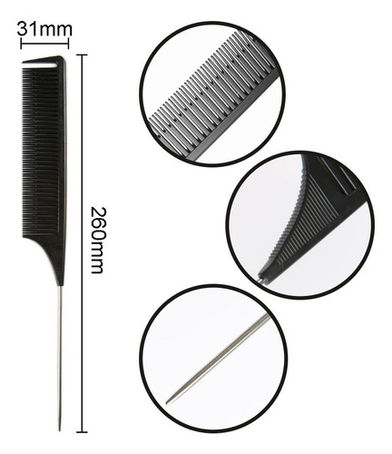 Peine De Pelo Cepillo De Peine Portátil Fino Para Cepillo