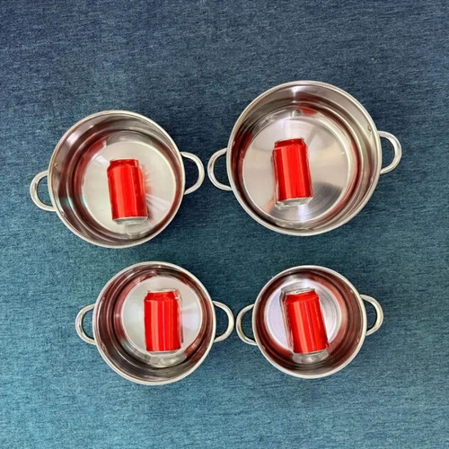 Set De Ollas Acero Inoxidable 4 Piezas 20/22/24/26