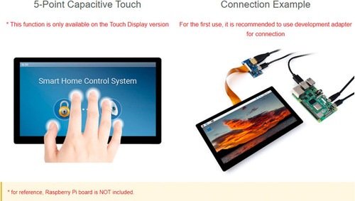 Waveshare Para Raspberry 7 Pulgadas Ips Capacitive Touch Dis