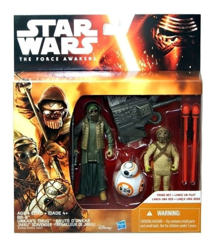 Star Wars Bb-8 Unkars Thug Jakku Scavenger + Lanza Red      