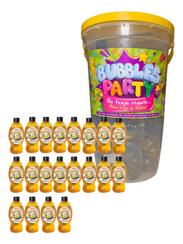 Kit Mi Villano Favorito 20 Botellas De Burbujas 150ml C/u