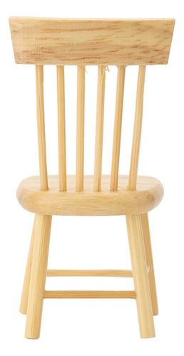 Silla De Comedor De Madera Modelo De Mueble En Miniatura Par